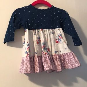 Ricrac and ruffles dress 3-6 months